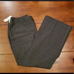Worthington NWT Curvy Fit Trousers Plaid Size 16